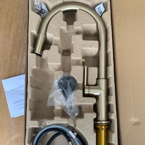 Kraus Brass Pull Down Single Handle Kitchen Faucet